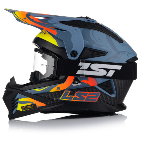 KASK MOTOCYKLOWY | LS2 MX708 FAST II + GOGLE | LEKKI ENDURO CROSS QUAD ATV
