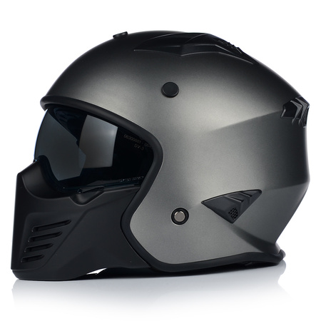 KASK MOTOCYKLOWY | VITO BRUZANO TITAN | OTWARTY + ODPINANA SZCZĘKA + BLENDA