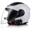 OTWARTY KASK MOTOCYKLOWY LS2 OF616 II BIAŁY POŁYSK + INTERKOM BLUETOOTH
