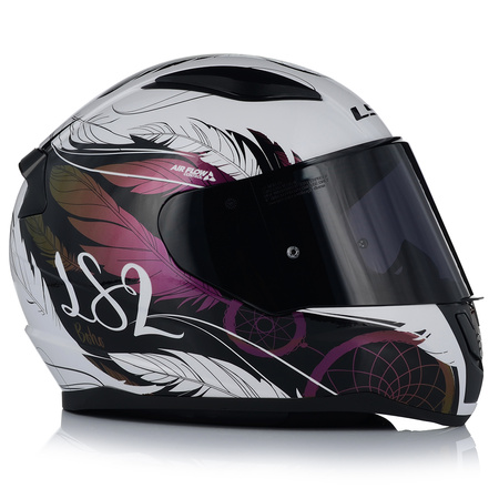 KASK MOTOCYKLOWY LS2 FF353 RAPID II BOHO DAMSKI 22.06 + CIEMNA SZYBA
