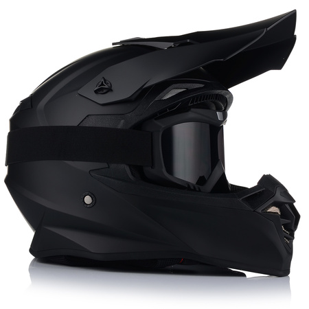 KASK MOTOCYKLOWY | VITO TIVOLI MATT | OFF-ROAD ENDURO CROSS QUAD ATV + GOGLE