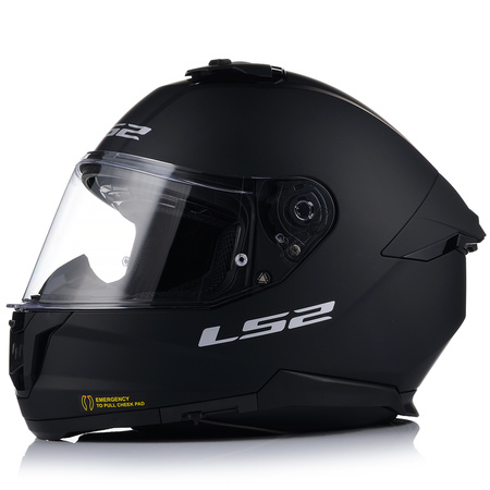 KASK MOTOCYKLOWY LS2 FF808 STREAM II CZARNY MATT SYSTEM PINLOCK + BLENDA