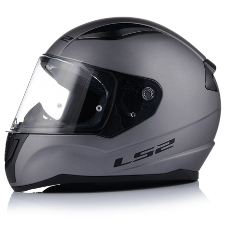 KASK MOTOCYKLOWY LS2 FF353 RAPID II SZARY MAT ECE 22.06 + NIEBIESKA SZYBA