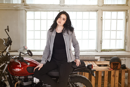 KURTKA MOTOCYKLOWA | SHIMA OPENAIR LADY GREY | DAMSKA LETNIA MESH + GRATIS