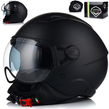 KASK MOTOCYKLOWY OTWARTY | VITO LAVORI | SKUTER CHOPPER ECE 22.06 + BLENDA