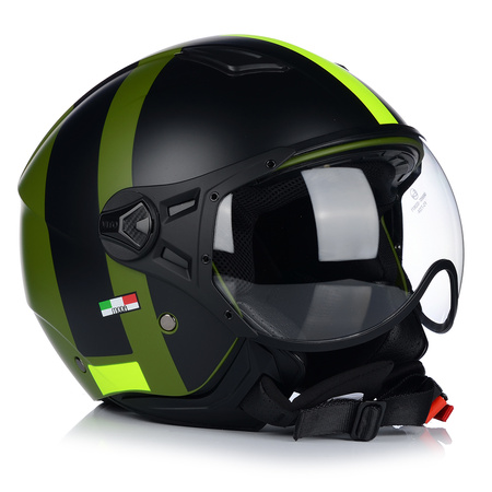 KASK MOTOCYKLOWY OTWARTY | VITO MODA RETRO MAT | SKUTER CHOPPER ECE 22.06