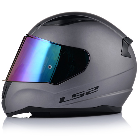 KASK MOTOCYKLOWY LS2 FF353 RAPID II SZARY MAT ECE 22.06 + TĘCZOWA SZYBA