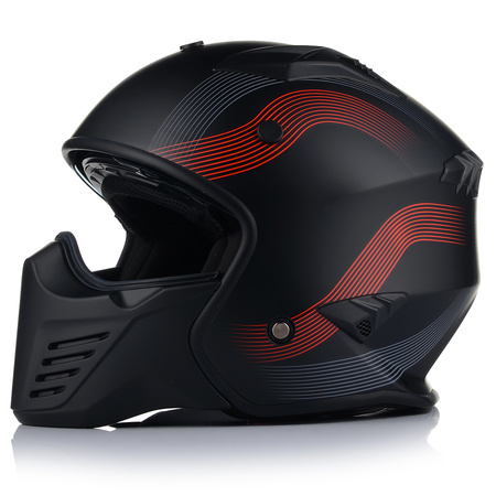 KASK MOTOCYKLOWY | VITO BRUZANO TRIAL | OTWARTY + SZCZĘKA + DASZEK + BLENDA