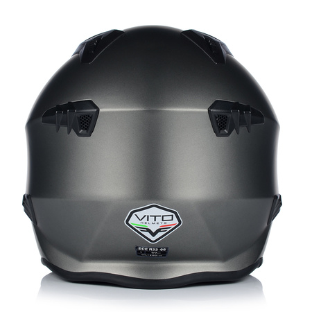 KASK MOTOCYKLOWY | VITO BRUZANO TITAN | OTWARTY + ODPINANA SZCZĘKA + BLENDA