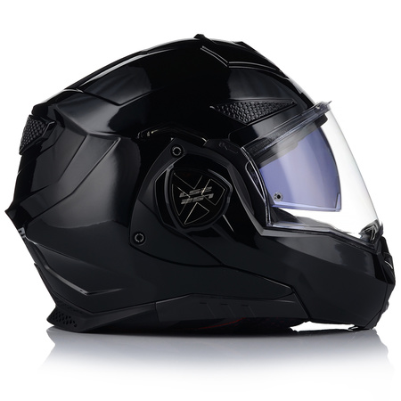 KASK MOTOCYKLOWY LS2 FF901 ADVANT CZARNY POŁYSK + INTERKOM VITO BLUETOOTH