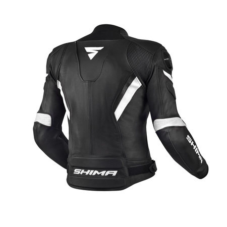 KURTKA MOTOCYKLOWA | SHIMA CHASE WHITE | MĘSKA SKÓRZANA SPORTOWA + GRATIS