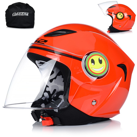 KASK MOTOCYKLOWY OTWARTY DLA DZIECI LS2 OF602 FUNNY NA SKUTER MOTOR ECE22-05