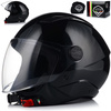 KASK MOTOCYKLOWY OTWARTY | VITO UNO | CZARNY POŁYSK SKUTER CHOPPER ECE 22.06