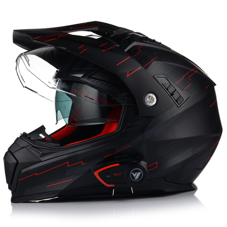 KASK MOTOCYKLOWY VITO MOLINO MAT ENDURO CROSS QUAD ATV + INTERKOM + BLENDA