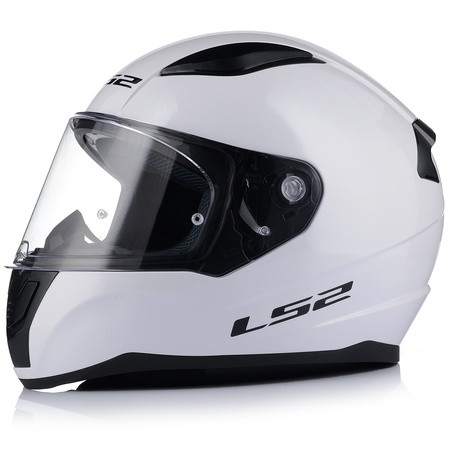 KASK MOTOCYKLOWY LS2 FF353 RAPID II BIAŁY POŁYSK + INTERKOM 1ST BLUETOOTH