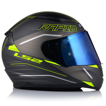 KASK MOTOCYKLOWY LS2 FF353 RAPID II ROKKU ECE 22.06 + NIEBIESKA SZYBA