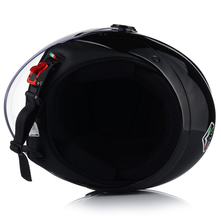 KASK MOTOCYKLOWY OTWARTY | VITO UNO | CZARNY POŁYSK SKUTER CHOPPER ECE 22.06
