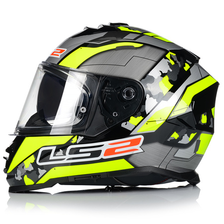 KASK MOTOCYKLOWY LS2 FF800 STORM II CYBORG + PINLOCK + BLENDA ECER 22.06