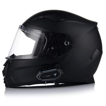 KASK MOTOCYKLOWY | VITO DUOMO | CZARNY MATT + INTERKOM 1ST BLUETOOTH