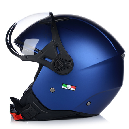 KASK MOTOCYKLOWY OTWARTY | VITO MODA RETRO BLUE | SKUTER CHOPPER ECE 22.06