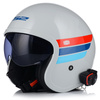KASK MOTOCYKLOWY LS2 OF599 SPITFIRE RETRO BIAŁY + INTERKOM VITO BLUETOOTH