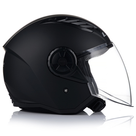 OTWARTY KASK MOTOCYKLOWY LS2 OF616 II CZARNY MAT + INTERKOM  BLUETOOTH