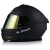 KASK MOTOCYKLOWY LS2 FF808 STREAM II CZARNY MAT BLENDA + LUSTRZANKA ZŁOTA