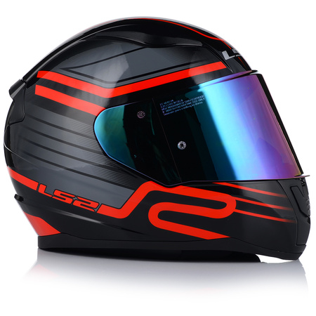 KASK MOTOCYKLOWY LS2 FF353 RAPID II CIRCUIT ECE 22.06 + TĘCZOWA SZYBA
