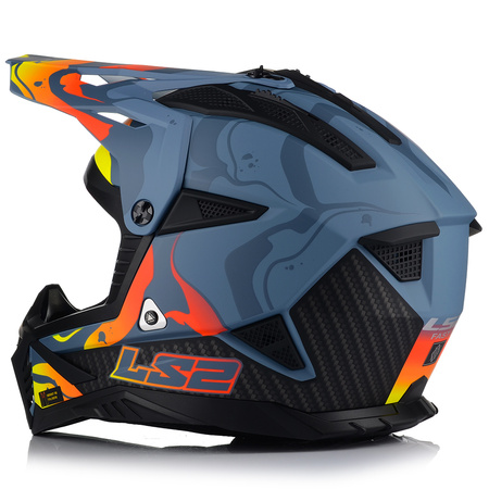 KASK MOTOCYKLOWY | LS2 MX708 FAST II + GOGLE | LEKKI ENDURO CROSS QUAD ATV