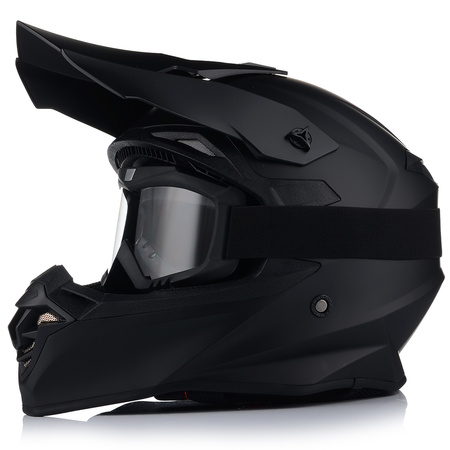 KASK MOTOCYKLOWY | VITO TIVOLI MATT | OFF-ROAD ENDURO CROSS QUAD ATV + GOGLE