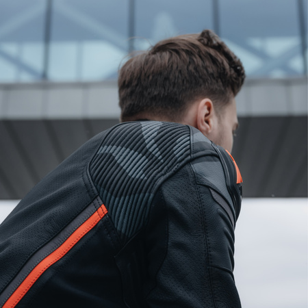 KURTKA MOTOCYKLOWA | REBELHORN VANDAL BLACK/RED | MĘSKA SKÓRZANA + GRATISY