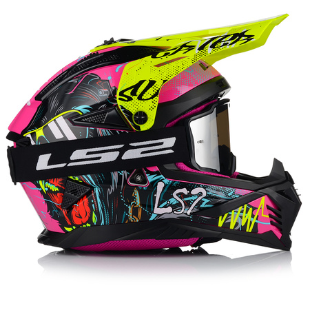 KASK MOTOCYKLOWY | LS2 MX708 FAST II + GOGLE | LEKKI ENDURO CROSS QUAD ATV