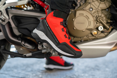 BUTY MOTOCYKLOWE | SHIMA TAKESHI RED | KRÓTKIE MĘSKIE SNEAKERSY + GRATISY