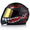 KASK MOTOCYKLOWY LS2 FF353 RAPID II KAIJU 06 + LUSTRZANKA ZŁOTA SZYBA