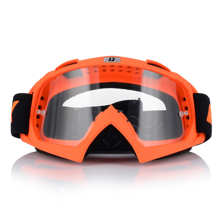 GOGLE MOTOCYKLOWE IMX MUD POMARAŃCZOWE CROSS QUAD ATV ENDURO WYMIENNA SZYBA
