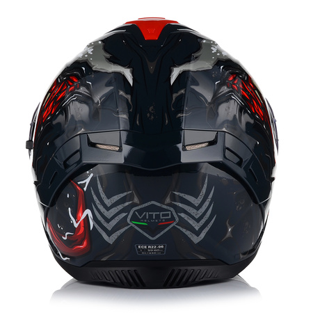 KASK MOTOCYKLOWY | VITO PRESTO MONSTER | INTEGRALNY + TĘCZOWA SZYBA + BLENDA