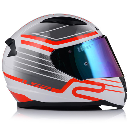 KASK MOTOCYKLOWY LS2 FF353 RAPID II CIRCUIT ECE 22.06 + TĘCZOWA SZYBA