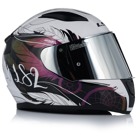 KASK MOTOCYKLOWY LS2 FF353 RAPID II BOHO DAMSKI 22.06 + LUSTRZANA SZYBA