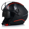 KASK MOTOCYKLOWY OTWARTY VITO LAVORI BLACK/RED XXL