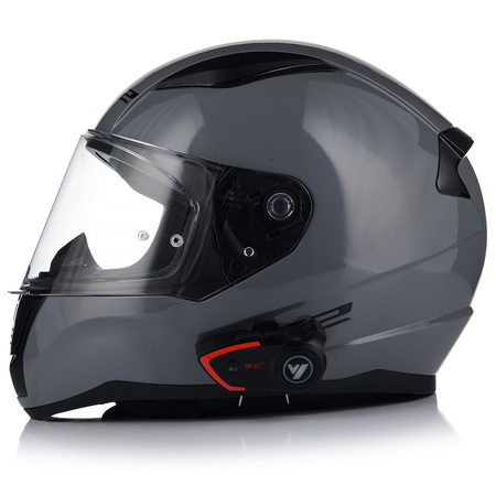 KASK MOTOCYKLOWY LS2 FF353 RAPID II NARDO GREY + INTERKOM VITO BLUETOOTH