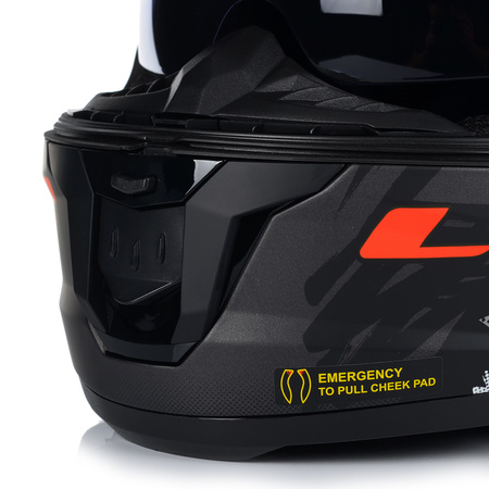 KASK MOTOCYKLOWY LS2 FF808 STREAM II MONKEY KEVLAR SYSTEM PINLOCK + BLENDA