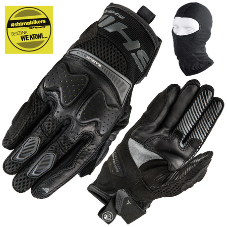 RĘKAWICE MOTOCYKLOWE | SHIMA BLAZE BLK | DAMSKIE KRÓTKIE MIEJSKIE + GRATIS