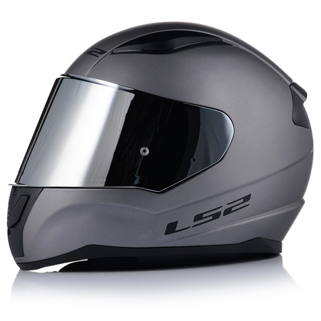 KASK MOTOCYKLOWY LS2 FF353 RAPID II SZARY MAT ECE 22.06 + LUSTRZANA SZYBA