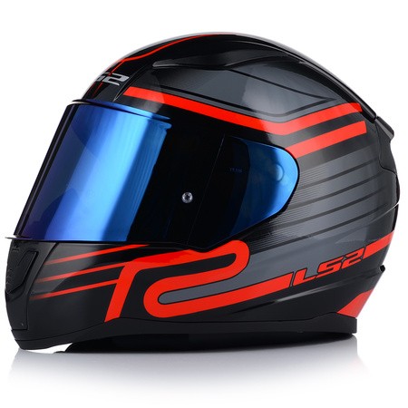 KASK MOTOCYKLOWY LS2 FF353 RAPID II CIRCUIT ECE 22.06 + NIEBIESKA SZYBA