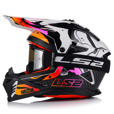 KASK MOTOCYKLOWY | LS2 MX708 FAST II + GOGLE | LEKKI ENDURO CROSS QUAD ATV