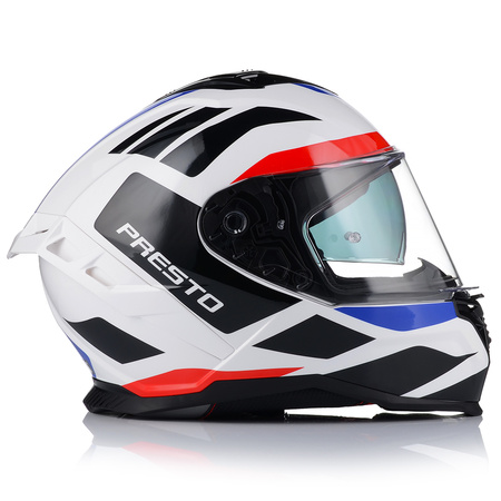 KASK MOTOCYKLOWY | VITO PRESTO | BIAŁY INTEGRALNY SYSTEM PINLOCK + BLENDA