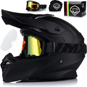 KASK MOTOCYKLOWY | VITO TIVOLI + GOGLE IMX | OFF-ROAD ENDURO CROSS QUAD ATV