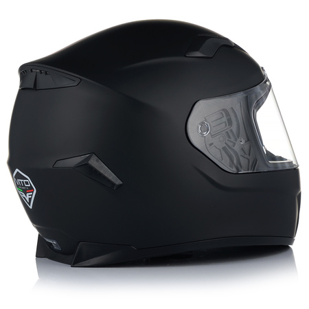 KASK MOTOCYKLOWY | VITO DUOMO | CZARNY MATT + INTERKOM 1ST BLUETOOTH