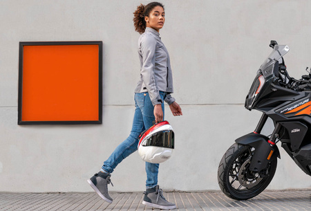 KURTKA MOTOCYKLOWA | SHIMA OPENAIR LADY GREY | DAMSKA LETNIA MESH + GRATIS