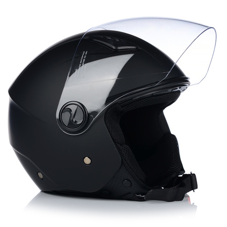 KASK MOTOCYKLOWY OTWARTY | VITO BRAVO | CZARNY MAT SKUTER CHOPPER ECE 22.06 